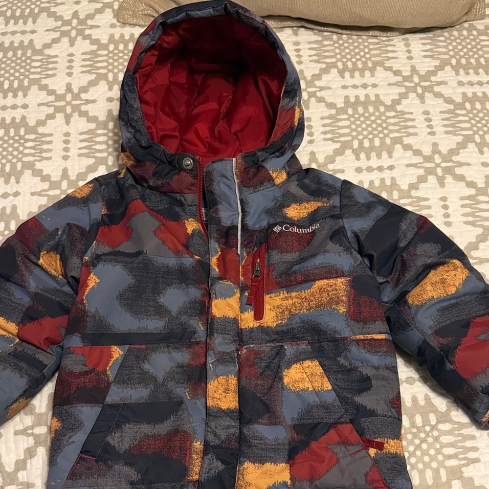 Columbia Kids Puffer Jacket - Navy, Red, Yellow, Gray